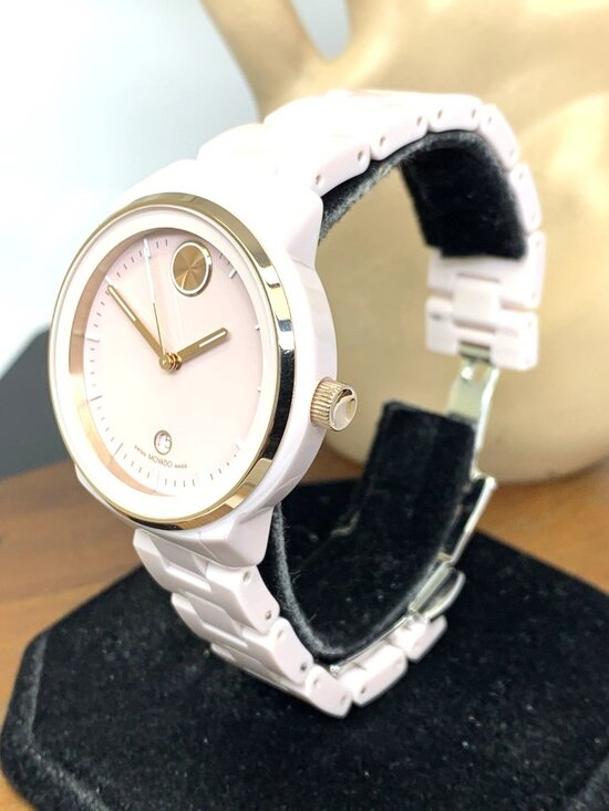 Movado Women\'s Watch 3600935 Bold Verso Swiss Quartz Pink Ceramic 38mm main image 6